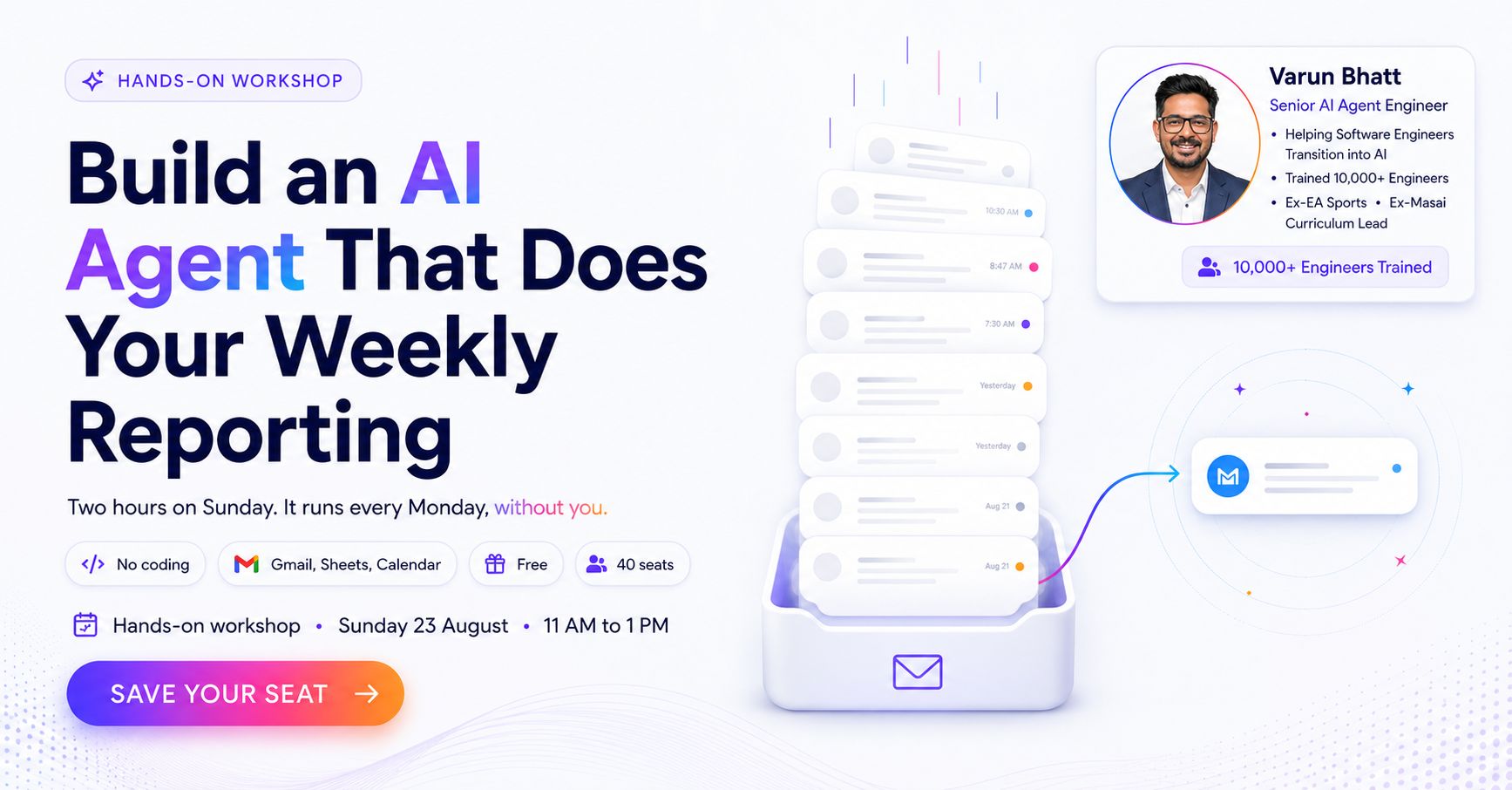 Poster for Build an AI Agent That Does Your Weekly Reporting